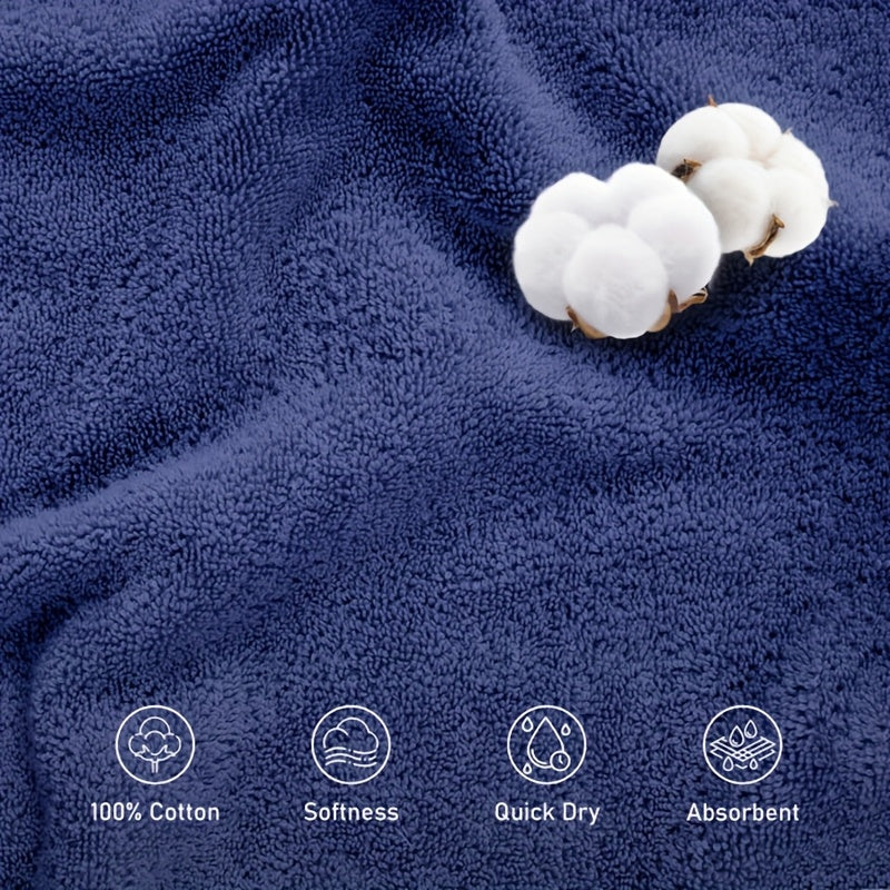 7pcs Ultra-soft Fluffy Absorbent Quick-drying 550GSM Thick Bath Towels & Bath Mat Set - Includes 2 Bath Towels, 2 Hand Towels, 2 Face Towels, And 1 Chenille Bath Mat, Machine Washable, Christmas Gift, Wash Cloths