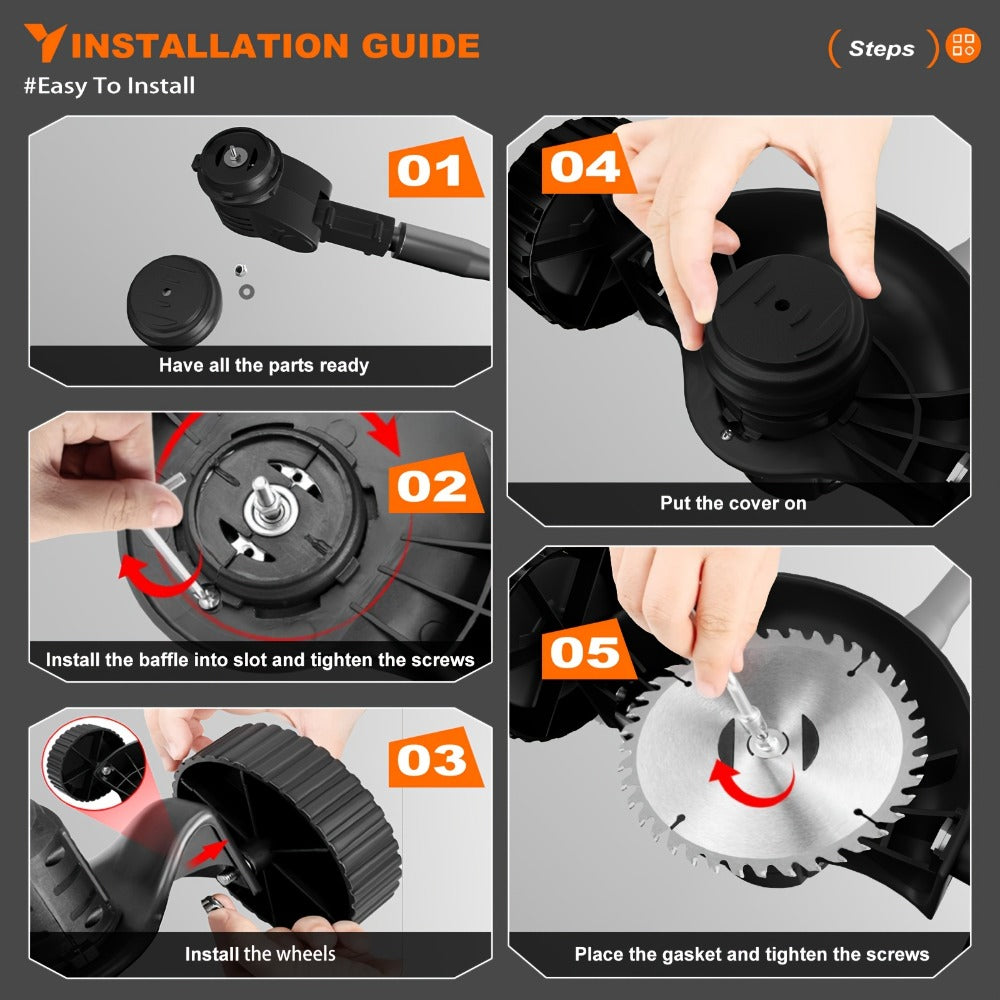 4-in-1 Cordless Grass Trimmer and Edger detail view 7 for Australian shoppers