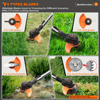 21V Cordless Electric Lawn Mower - lawn and garden maintenance – alternate product view