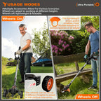 21V Cordless Electric Lawn Mower - lawn and garden maintenance – product detail angle