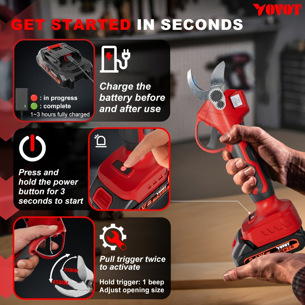 Cordless Electric Pruning Shears detail view 4 for Australian shoppers