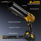 21V Cordless Leaf Blower - Lightweight for Everyday Use – close-up product details