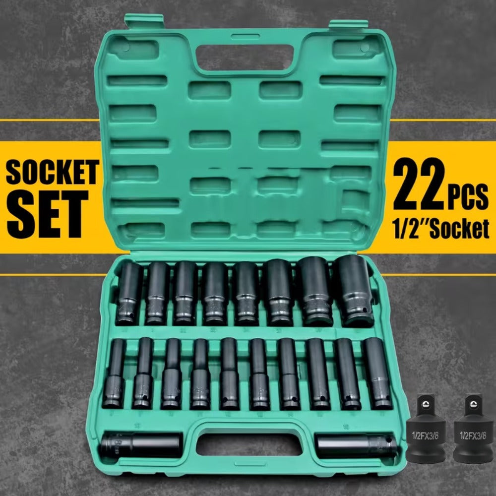 22-Piece Deep Impact Socket Set for Australian use