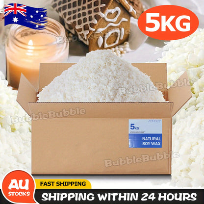 Natural Soy Wax Candle Making Supplies Crafts [ 5kg ] Container & Tea Lights AU Globaleverywhere
