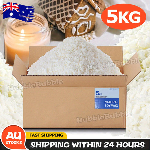 Natural Soy Wax Candle Making Supplies Crafts [ 5kg ] Container & Tea Lights AU Globaleverywhere