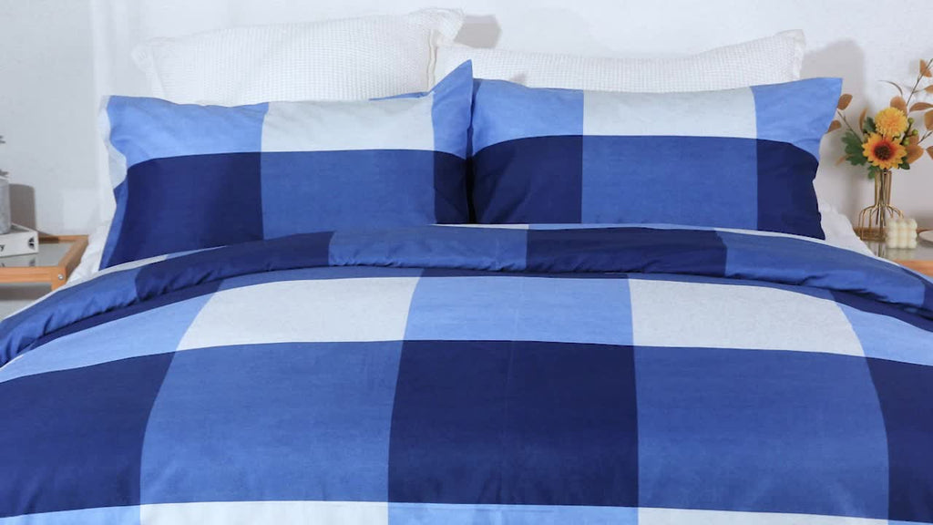 Magic Check Quilt Doona Duvet Cover Set