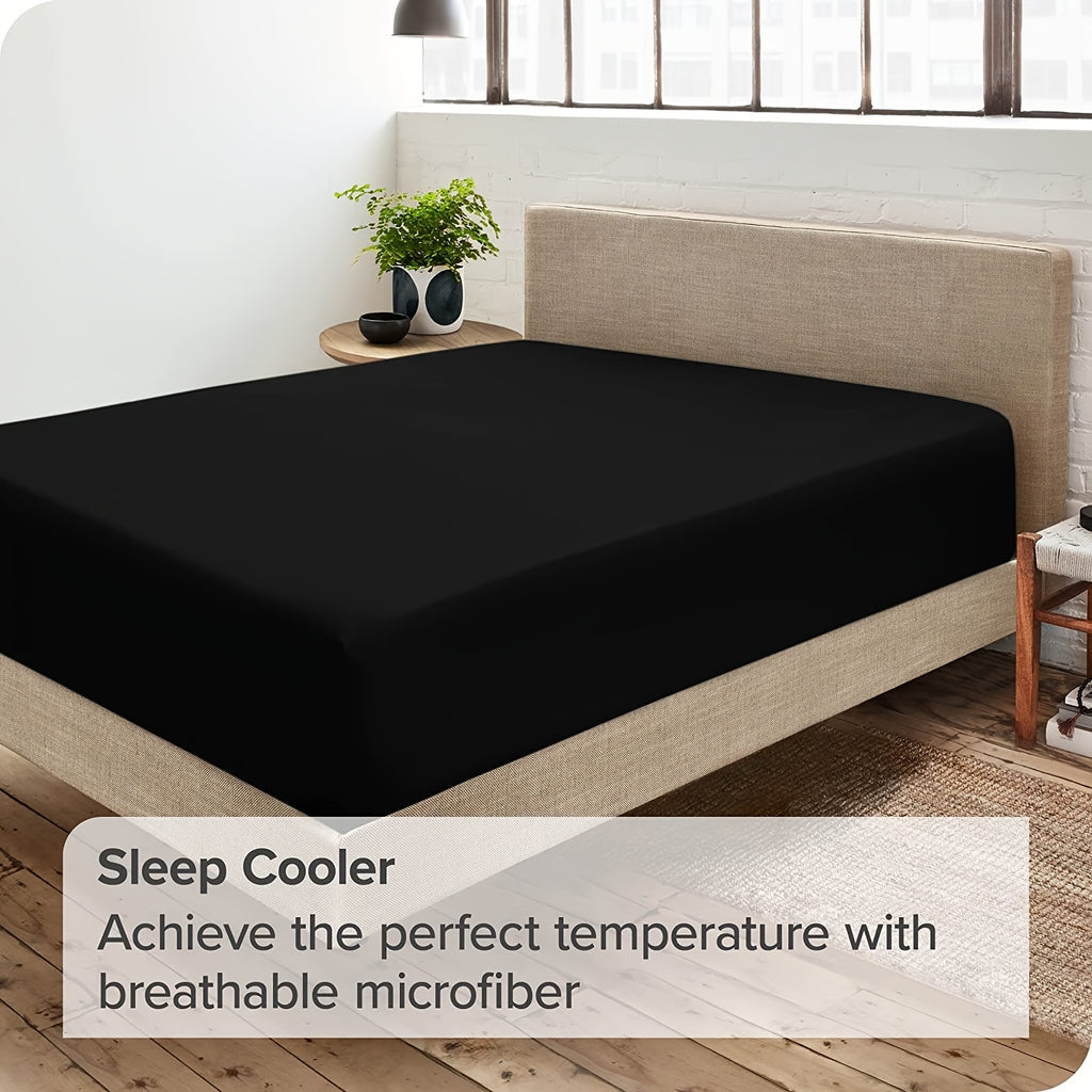 Luxury Fitted Sheet with 2000 Thread Count, Designed for Hotel Quality. This Ultra-Soft, Breathable, And Cooling Bed Sheet Fits Perfectly with 36Cm Deep Pockets And Is. Available in Sizes for King, Queen, Double, And Single Beds