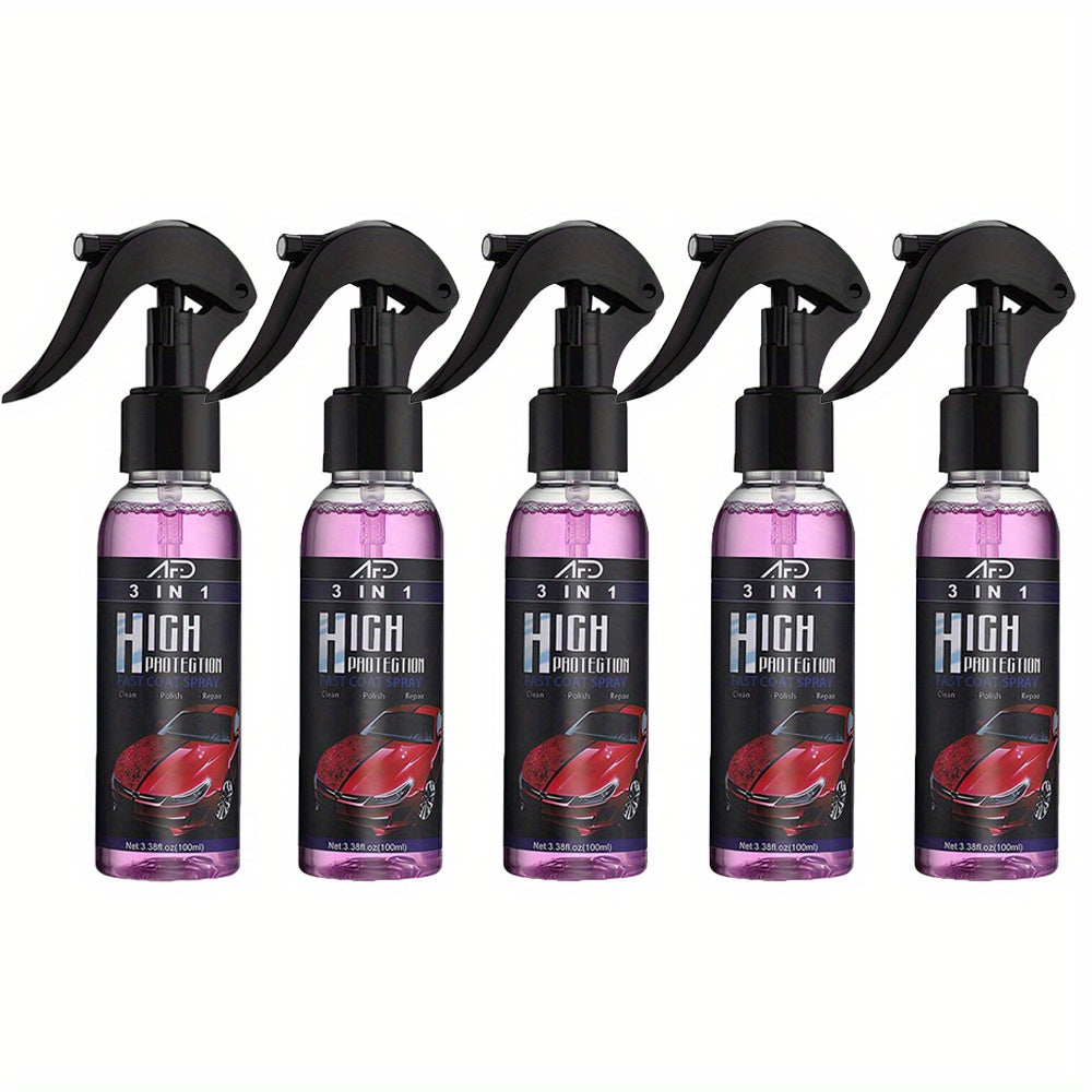 2/3/6pcs 3 in 1 High Protection Ceramic Coating Spray 100ML Quick Car Coat Hydrophobic
