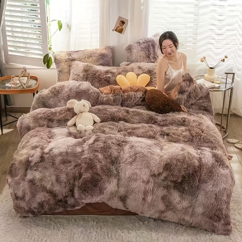 Faux Fur Duvet Cover Set – 3pcs, for Home & Guest Rooms – additional product view 23