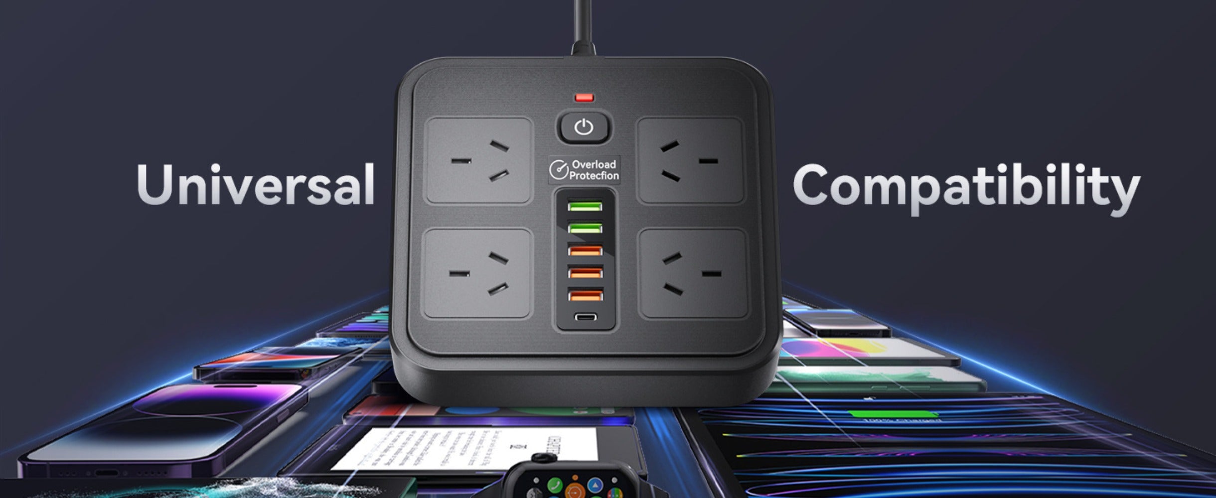 USB-C Surge Protector Power Board detail view 25 for Australian shoppers