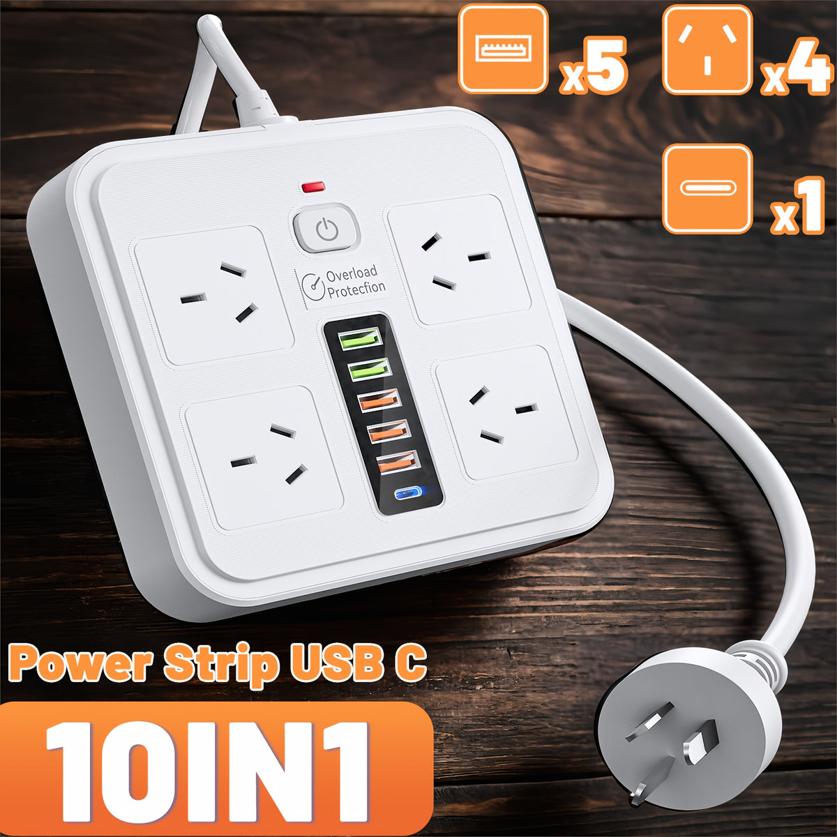 USB-C Surge Protector Power Board detail view 28 for Australian shoppers