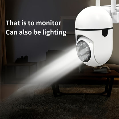 1-4pcs Wireless Wifi Pet Security Camera, Outdoor Weather-Proof Water-Proof Camera, 1080P HD, Color Night Vision, 2-Way Audio, Ease Life APP, 360 Pan/Tilt/Zoom, Motion Tracking & Detection for Home Security, Spotlight & Siren