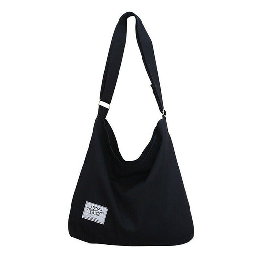 Women's Japanese-Style Large Capacity Tote Bag & Backpack Converter - Multi-Compartment Zippered Cloth Shoulder Purse with Durable /, Minimalist Work//Travel Bag for Commute, Everyday Use (Black) - Machine Washable