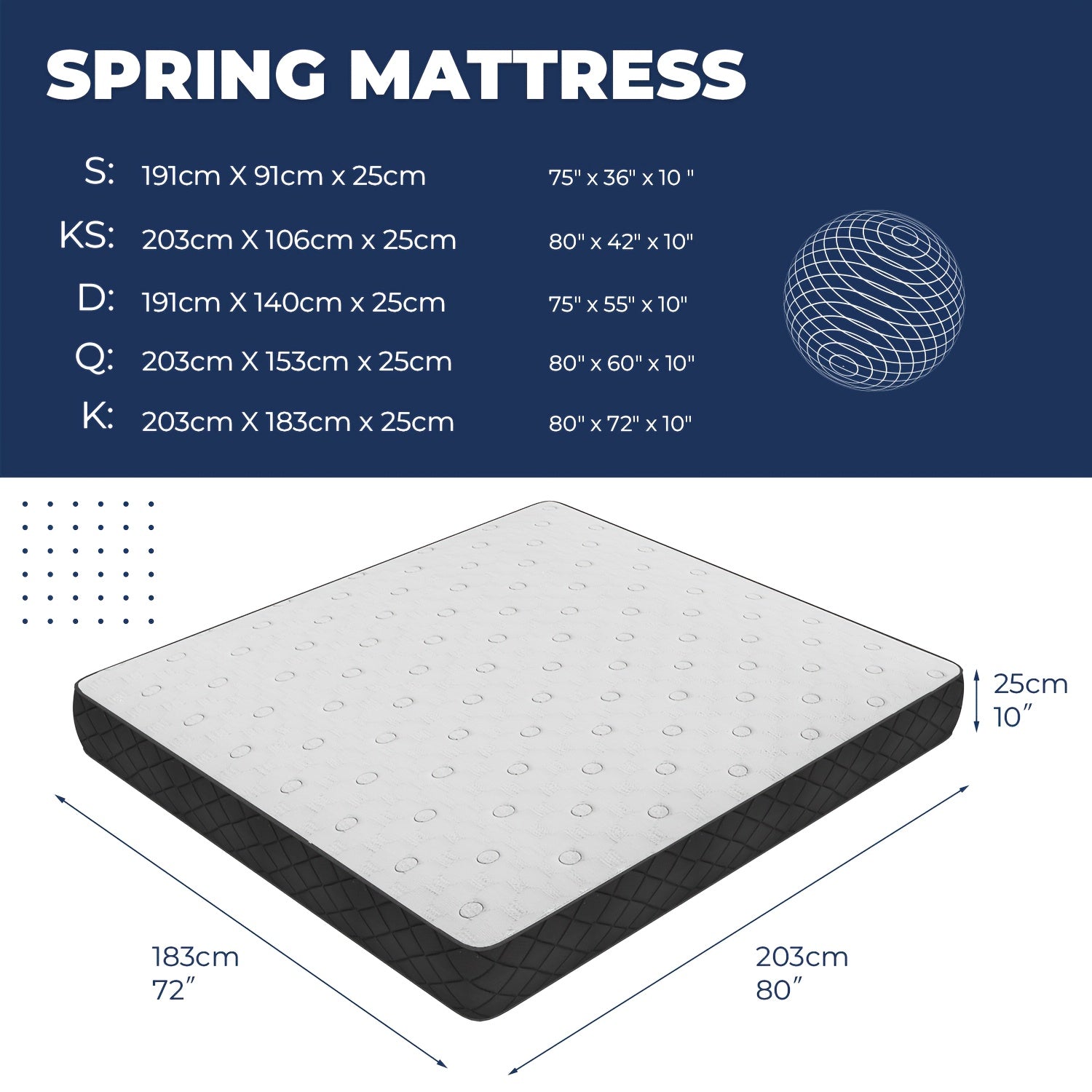 25CM Memory Foam Medium-Firm Mattress in a Box - bedrooms and guest – additional product view 9