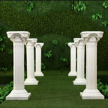 2pcs 88cm Plastic Roman Pillar Greek Column Roman Column Greek Statue, Classic Outdoor Sculpture for Garden, Office Desk Decor, Wedding Party Decoration Ornament, Home Accents