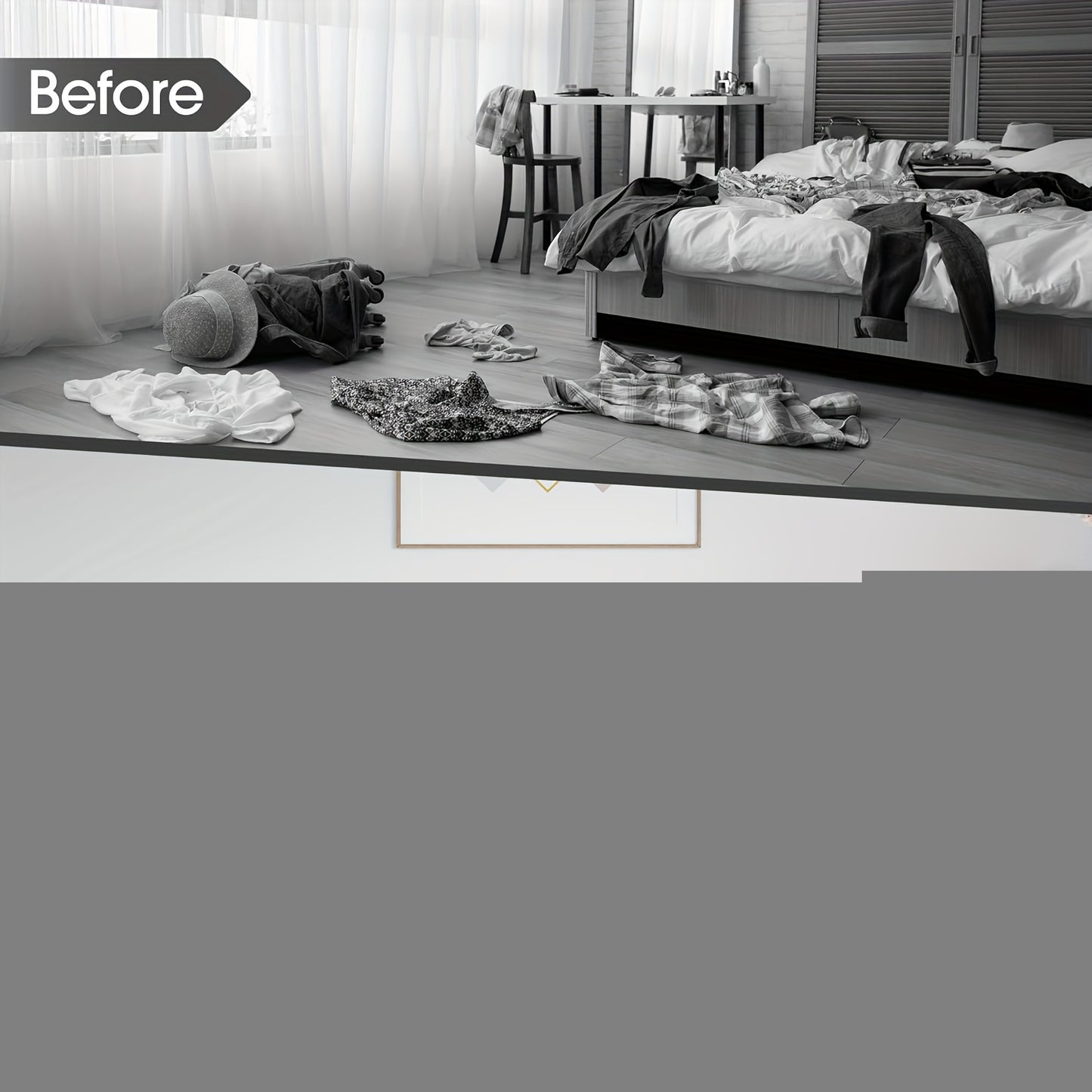 Under Bed Storage with Wheels, 2-Pack Under the Bed Storage Containers with Clear Lids & Label, Underbed Storage Bins, XXL 60L (78.0cm x 43.0cm x 16.99cm) Rolling Metal Drawer for Clothes, Shoes, Books, Under-Bed Storage