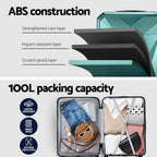28-Inch Green Hardshell Suitcase – TSA Travel Luggage – feature reference