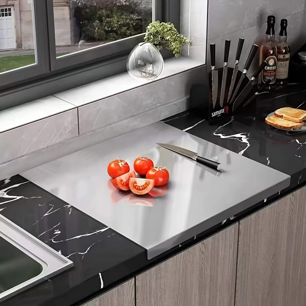 Stainless Steel Cutting Boards | 80x50cm/ 70x50cm/ 40x50cm Extra Large-size | for The Kitchen, Meat, Fruits, Vegetables, Bread, And Baking | Non-Slip Surface And Easy Clean