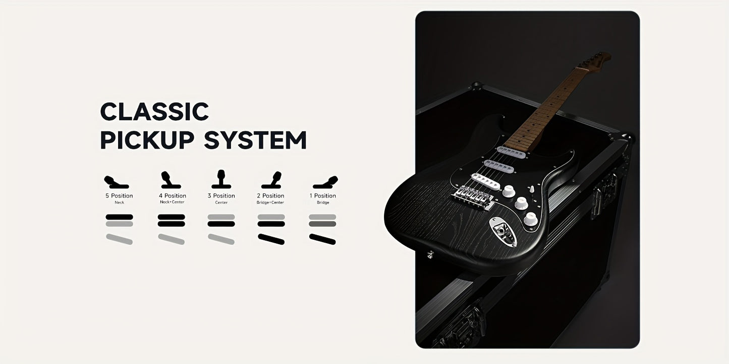 Donner 99.06 cm Full Size Electric Guitar Kit Solid Body, for Beginner, with Amplifier, Bag, Capo, Strap, String, Tuner, Picks DST-80