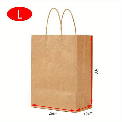 Gift for Her/Him Bulk Kraft Paper Bags Gift Shopping Carry Craft Brown Retail Bag with Handles Au