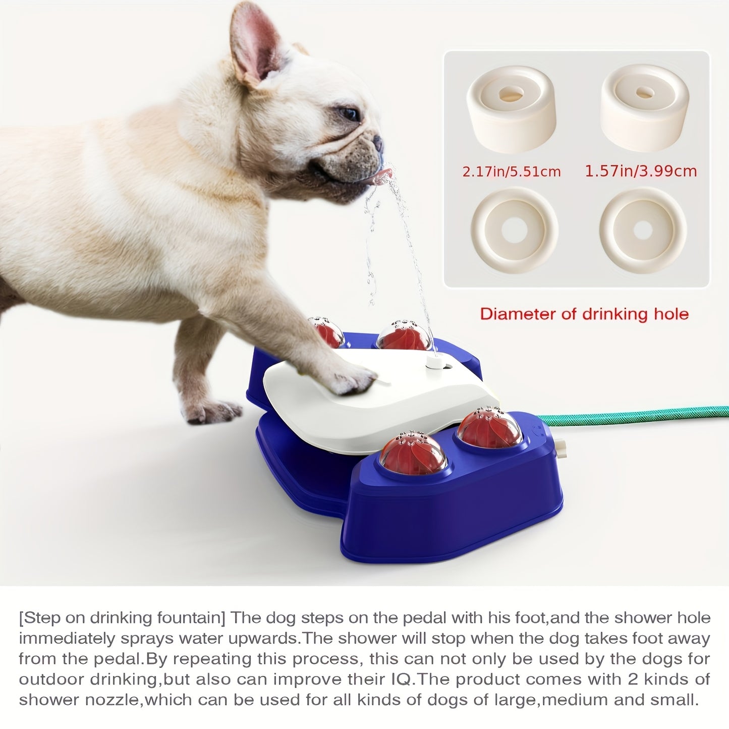 [Paw Sprinkler Toy] Paw-Activated Dog Sprinkler Toy - Vinyl, Non-Electric Pet Water Fountain for Medium/Large Dogs - Ideal for Outdoor Play & Yard Fun, Perfect Summer Cooling Gift