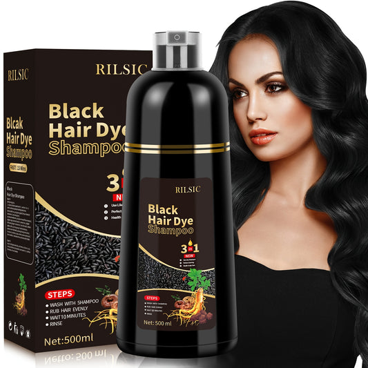 Hair Dye Shampoo 3in 1 for Women & Men, Instant Hair Color, 100% Grey Hair Coverage, Natural Hair Dye Coloring In Minutes, Hair Color Shampoo for Men And Women Instant Easy 3in 1 Herbal Hair Color Shampoo Ammonia Free Lasts 30 Days - 16.91oz