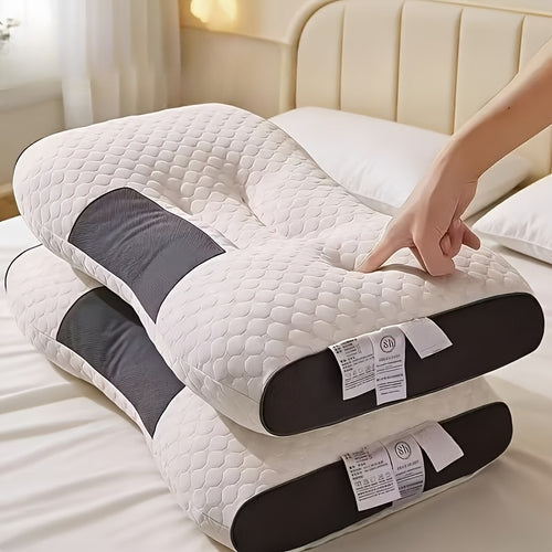 2pcs Gentle Soft Low Pillow - Neck Pillow Suitable for All Four Seasons, Machine Washable, Breathable, Slim And Comfortable - Perfect for Bedding, Living Room And Bedroom, Outdoor Tents, Camping, Hiking