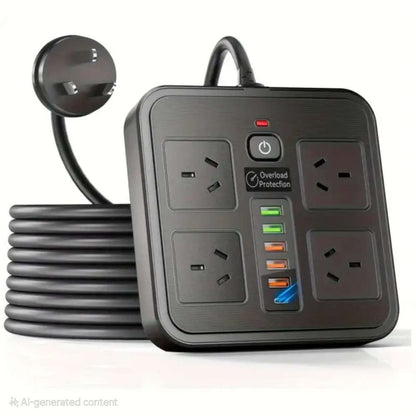 Smart Koala 10-in-1 Multi Ports Power Strip with USB & Surge Protection, 4 Outlets & 5 USB Ports, 1.8m Extension Cord, Wall Mountable, Ideal for Home Office & Gaming Consoles, 2500W Max Load Capacity, Gaming Console Accessory | Compact Power Strip | Effic