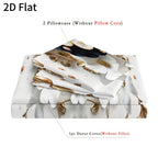 2D Flat White Flower Butterfly Duvet Cover Set – Soft Bedroom Bedding – additional product view 13
