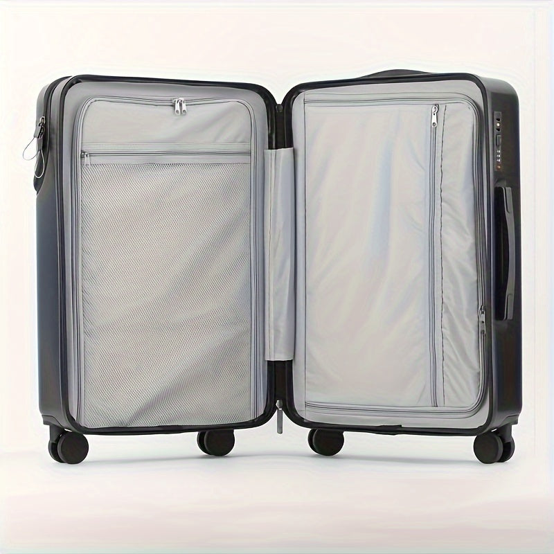 1pc 20 Inch Suitcase Luggage, Travel Functional Boarding Case, Premium Hardside Carry-On Suitcase - Durable ABS+PC Shell, Spinner Wheels, Combination Lock, Aluminum Alloy Handle - Perfect For Casual Business Travel