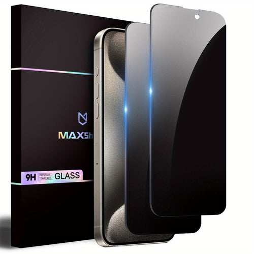 3X MAXSHIELD For IPhone 17 16 Pro Max 15 14 13 12 11 Privacy Tempered Glass Screen Protector Full Coverage Anti-Spy Protector