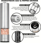 Battery-Powered Salt and Pepper Grinder Set detail view 14 for Australian shoppers