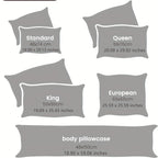 2pcs Cotton Pillowcase Set - bedrooms, guest rooms and hotels – alternate design view