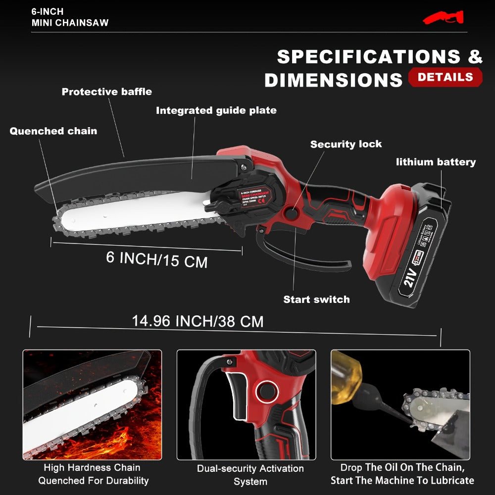 Cordless Mini Chainsaw detail view 4 for Australian shoppers