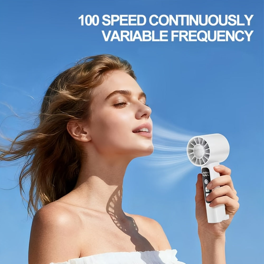 2pcs Portable Rechargeable Handheld Fan - desk, travel and outdoor – alternate product view