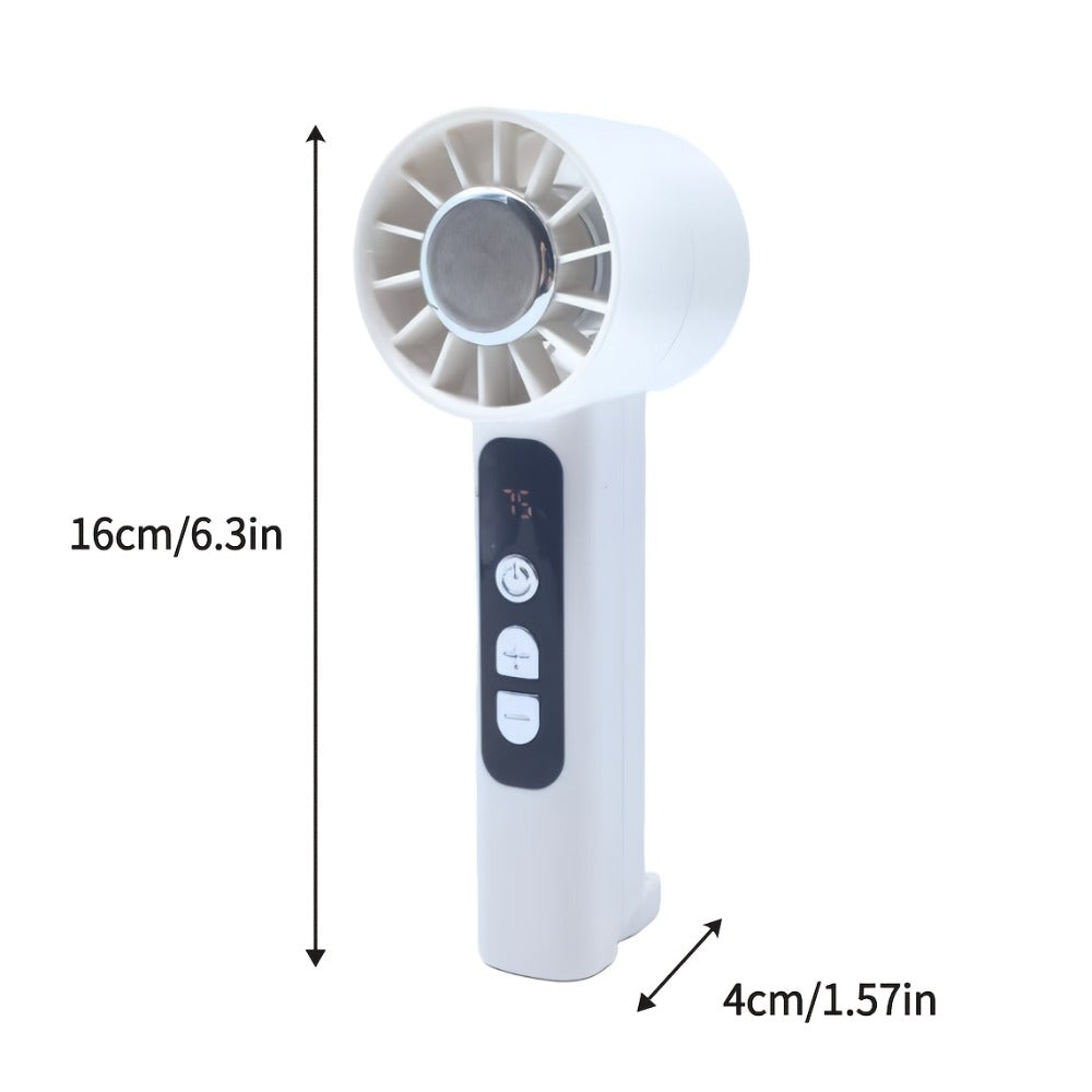 2pcs Portable Rechargeable Handheld Fan - desk, travel and outdoor – design and construction details