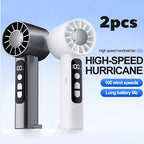 2pcs Portable Rechargeable Handheld Fan - desk, travel and outdoor – main product view