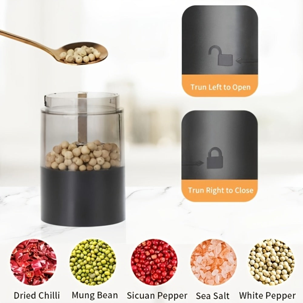 2pcs Rechargeable Salt and Pepper Grinder Set - kitchen and – feature reference