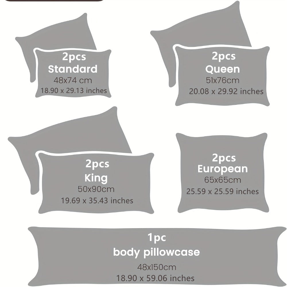 2pcs Satin Pillowcase Set - bedroom and guest-room bedding – alternate design view