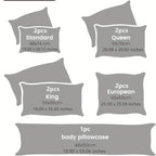 2pcs Satin Pillowcase Set - bedroom and guest-room bedding – alternate design view