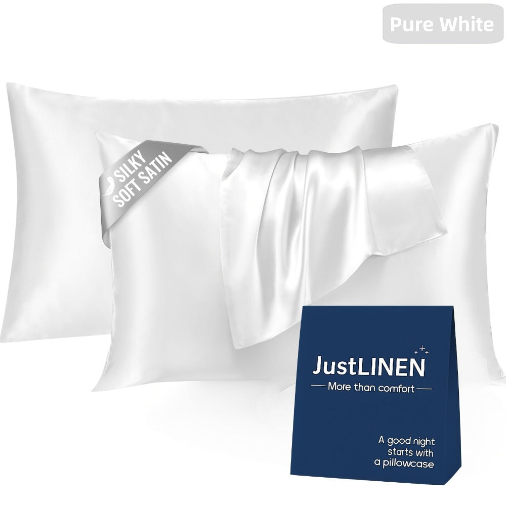 2pcs Satin Pillowcase Set - bedroom and guest-room bedding – alternate product view