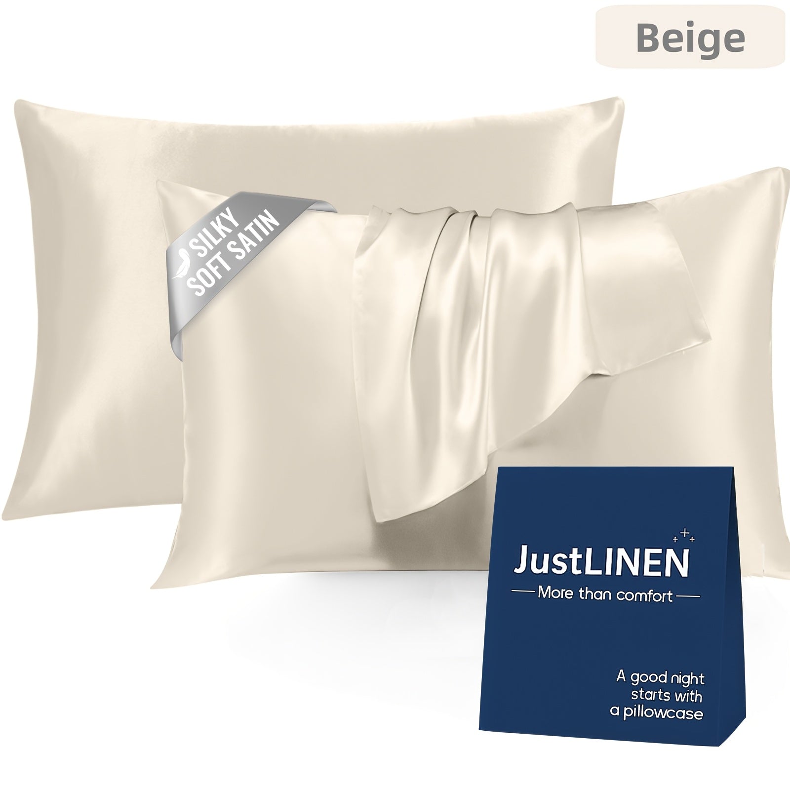 2pcs Satin Pillowcase Set - bedroom and guest-room bedding – additional product view 32