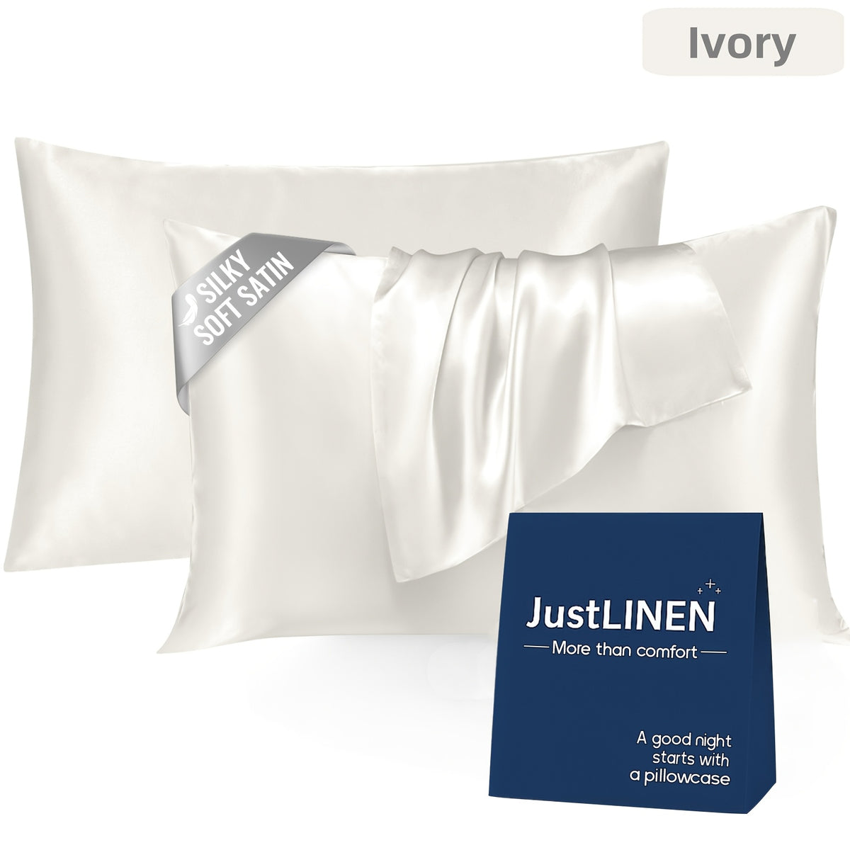 2pcs Satin Pillowcase Set - bedroom and guest-room bedding – additional product view 36