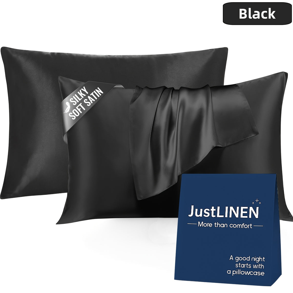 2pcs Satin Pillowcase Set - bedroom and guest-room bedding – additional product view 38
