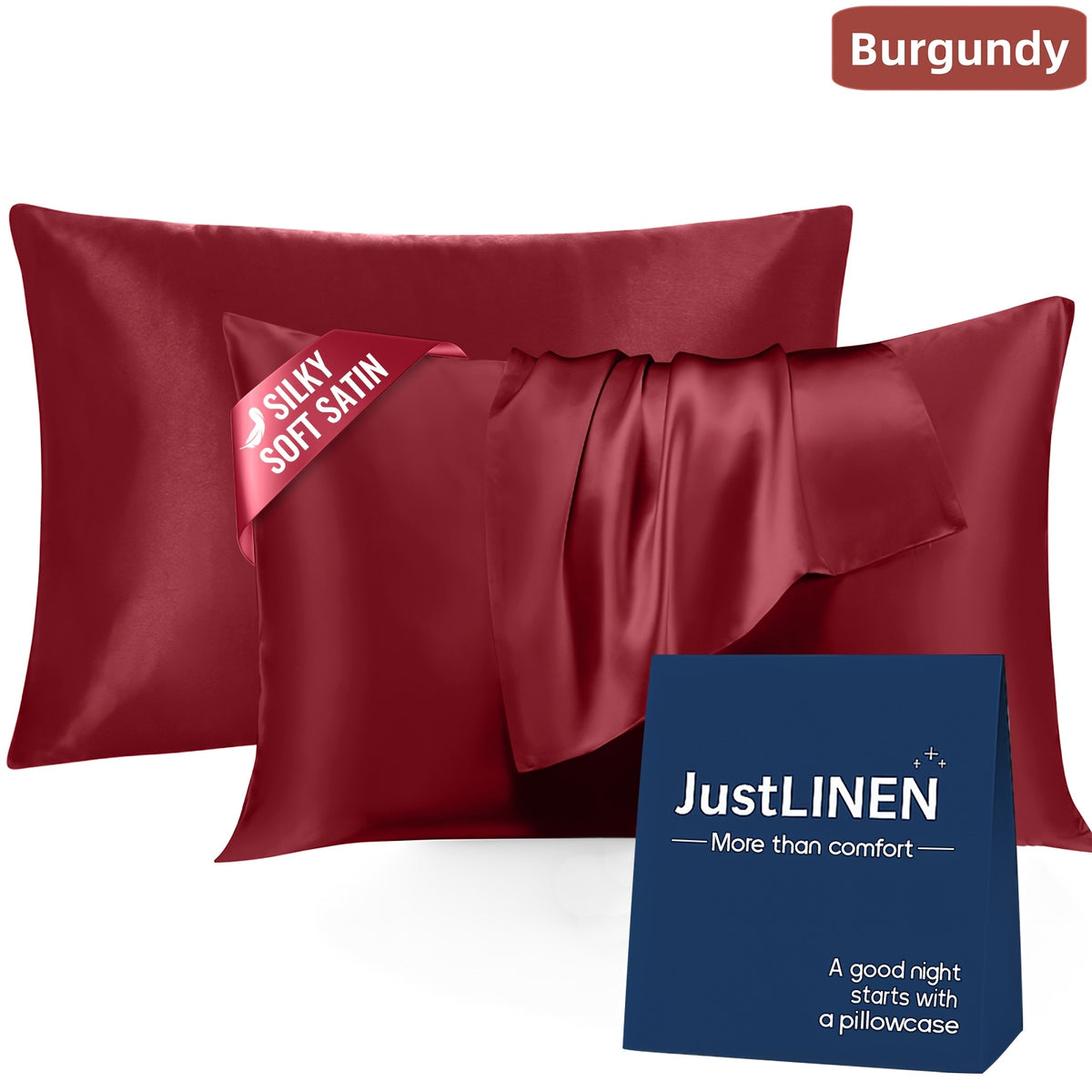 2pcs Satin Pillowcase Set - bedroom and guest-room bedding – additional product view 39