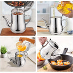 2pcs Stainless Steel Oil Strainer Pot Set - kitchen oil storage and – additional product view 10