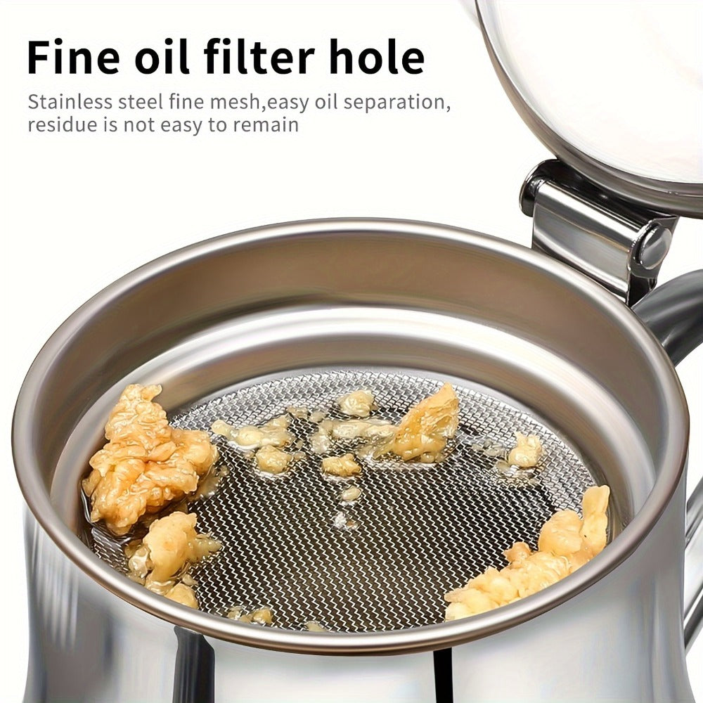 2pcs Stainless Steel Oil Strainer Pot Set - kitchen oil storage and – additional product view 13