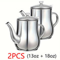 2pcs Stainless Steel Oil Strainer Pot Set - kitchen oil storage and – additional product view 15