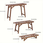 3-Piece Wood Plant Stand – Patio Balcony Display – design and construction details