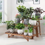 3-Piece Wood Plant Stand – Patio Balcony Display – feature reference